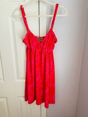 Judith March Hot Pink & Fuchsia Floral Sundress